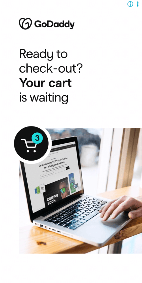 GoDaddy - Ready to check-out? Your cart is waiting